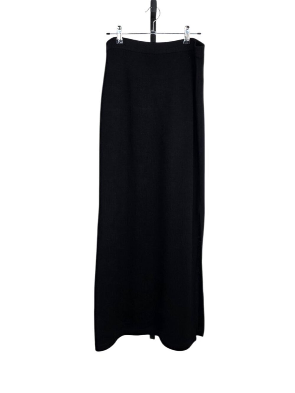St. John Basics Santana Knit Maxi Slit Skirt, Black, Timeless, Pull On, Size 10